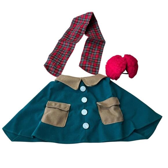 Artline Goose Outfit Lawn Porch Statue Clothes Winter Earmuffs Scarf Cape - Picture 1 of 5
